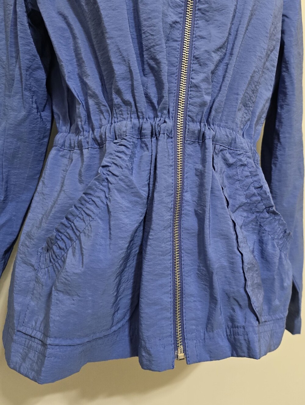 CHICO'S zenergy size Medium Full Zip Adjustable Waist Athleisure Jacket Blue - Picture 7 of 16